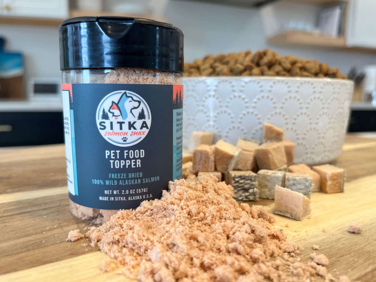 Sitka Salmon Snax - Cat & Dog Pet Food Topper 2oz